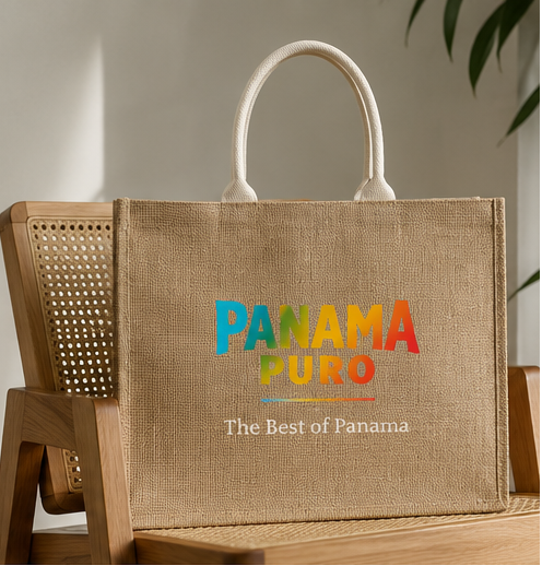 Bolso de Yute Natural Panamá Puro — Grande - 35 x 35